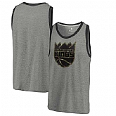 Sacramento Kings Fanatics Branded Camo Collection Prestige Tri-Blend Tank Top - Heathered Gray